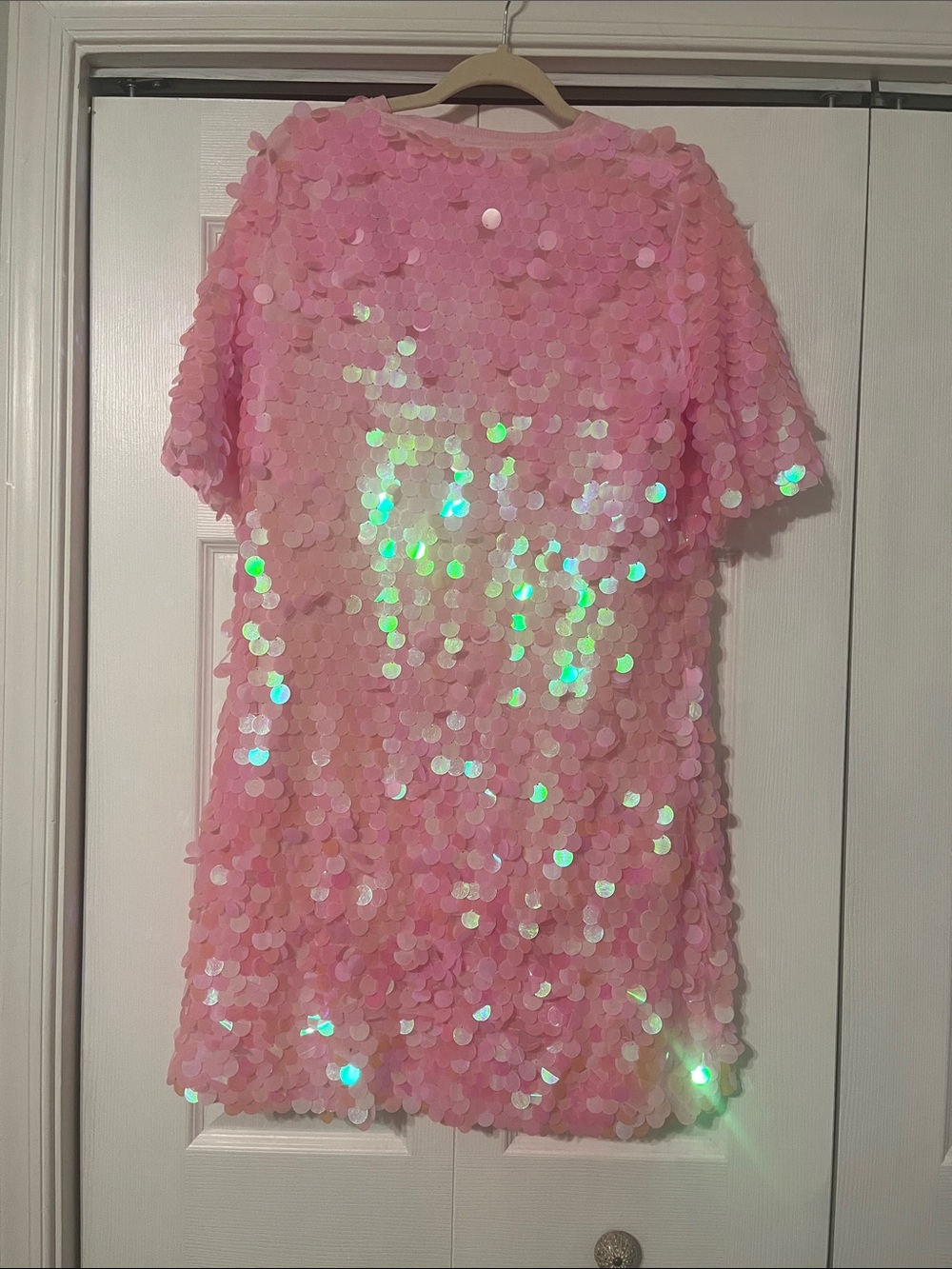 Iridescent Pink Sequin Dress